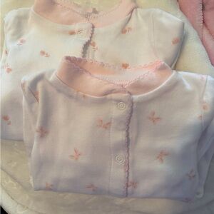 Luxe Pink and White Kids One Piece